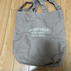 recurrence ショルダーバッグ グレー TOKYO JAPAN