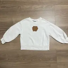 トムとジェリー　ホワイト クロップドトレーナー キャラクタープリント　120cm