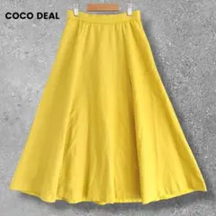 COCO DEAL　ココディール　ロングフレアスカート　イエロー系　S