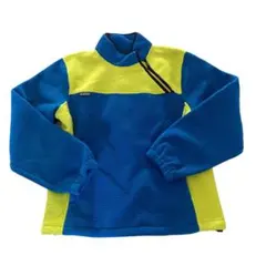 (値下げ)STUSSY フリース ハーフジップ S 青黄緑