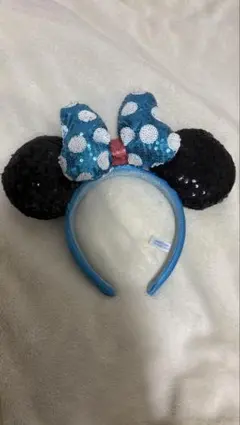 ディズニー カチューシャ スパンコール ブルー ブラックのサムネイル