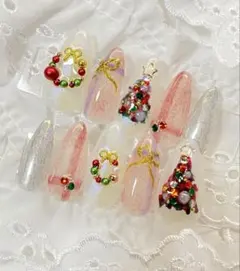 クリスマス ネイルチップ セット