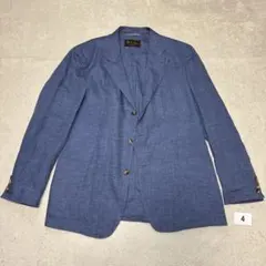04 極美品　ロロピアーナ　リネン　テーラードジャケット　ブルー　52 XXL 2026年最新】Loro Piana カラー：ブルー系 メンズ テーラード