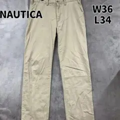 ノーティカ メンズチノパンツ ストレート ベージュ W36 L34【8566】のサムネイル