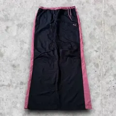 puma ピンク ナイロンパンツ テック系 ワイドパンツ y2k