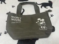 ミッキーマウス トートバッグ ダークグリーン