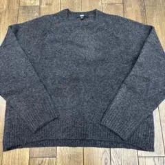 ユニクロ☆UNIQLO☆ スフレヤーン　セーター　ダークグレー　新品