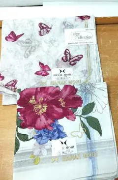 未使用　HANAÉ MORI 蝶デザイン ハンカチ 2枚セット