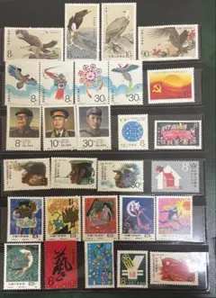 中国 動物、歴史　民話切手