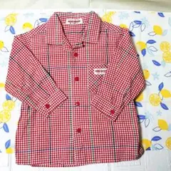 ☆中古品☆　子供服　ミキハウス　チェックのシャツ　（80）
