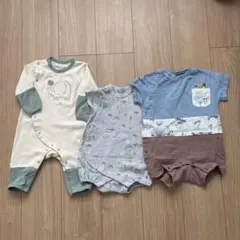ロンパース カバーオール60〜80㎝　3枚SET