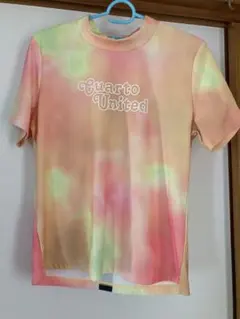 美品！Cuarto United タイダイ柄 モックネックTシャツ レディースLのサムネイル