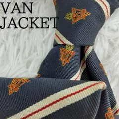 美品◎VAN JACKET バンジャケット ネクタイ エンブレム ストライプ