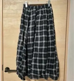 SM2 bule チェック柄ロングスカート