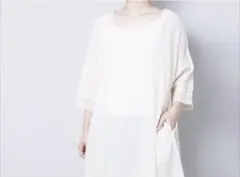 nest Robe リネンレース付きワンピース／オフシロ