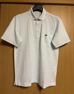 【Crocodile】 クロコダイル ポロシャツ 総柄 ホワイト メンズ