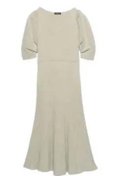 【送込】アニュアンス タックスリーブマーメイドニットワンピース