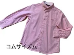 COMME CA ISM ボタンダウン長袖シャツ 120A ピンク