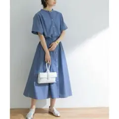 リネンブレンドギャザーワンピース urban resarch