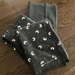 maple_and_a fabric つきほし ミニ裏毛（チャコール） 付属付き