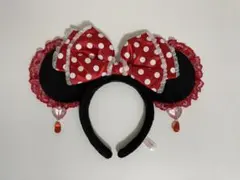 【廃盤品 レア】 ディズニー カチューシャ ミニー イヤリング ピアス