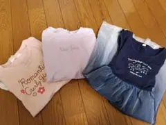 ワンピース、長袖 3着まとめ売り　130
