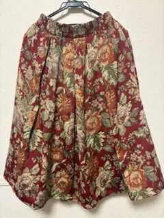 花柄ロングスカート フレアスカート