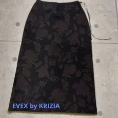 EVEX by KRIZIA　サイズ42 黒 花柄スカートのサムネイル