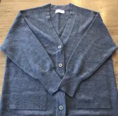 スローブイエナ ウォッシャブルミラノリブカーディガン グレー
