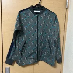 ハク　ニットジャカードトラックジャケット　いちご　花柄