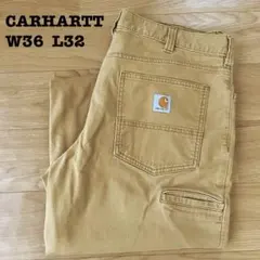 ニ*ク様 カーハート ペインターパンツ W36 L32 キャメル ストレッチ ワ