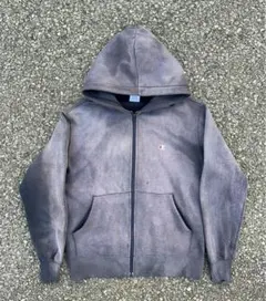 チャンピオン　ジップアップパーカー　フェード　鬼フェード　変色