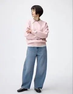 バレルレッグジーンズB+EC(丈短め68.0cm)