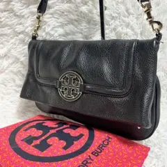美品 トリーバーチ 3way アマンダ メッセンジャーバッグ レザー ブラック