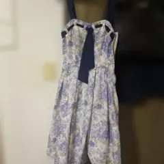 an another angelus ワンピース ノースリーブ 花柄 紫