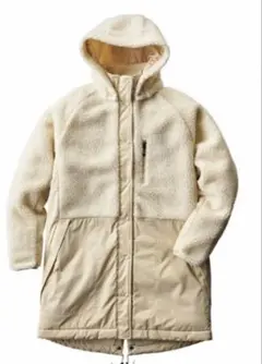 レディース　ワークマン　フード付き　防風撥水ボアコート　ホワイト　Mサイズ