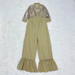 BONLECILL noir シアーボレロ＆フリルヘムパンツドレス 黄