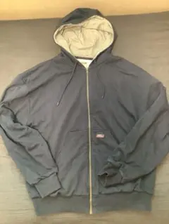 ディッキーズ　Dickies ネイビー フルジップパーカー　裏地サーマル