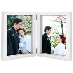 フォトフレーム 2面 2L 額縁 写真立て 写真フレーム 卓上 インテリア