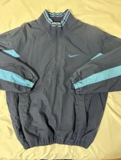 NIKE ハーフジップ ナイロンジャケット ネイビー/ブルー