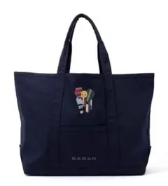 CABaN 新作　Elephant刺繍 プレイフルトートバッグ ネイビーのサムネイル