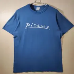 90sPicassoTシャツUSA製シングルステッチXL白アートTシャツ古着 - メルカリ
