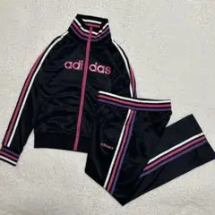 adidas neo デカロゴ ジャージ セットアップ ブラック y2k 黒 M