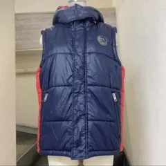ディーゼル　ナイロン　中綿　ベスト　紺　赤　DIESEL パーカー