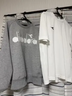 diadora グレー スウェット & ホワイト Tシャツのサムネイル