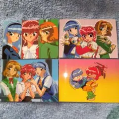 魔法騎士レイアース　トレーディングカード４枚セット／擦れ傷多数あり