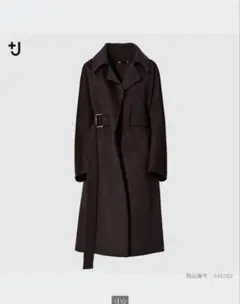 ユニクロ +J カシミヤブレンドラップロングコート Mサイズ ブラウンのサムネイル