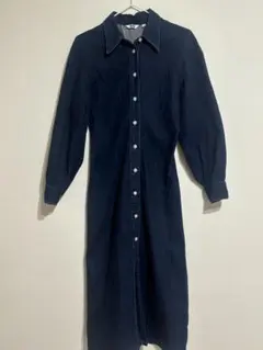 ユニクロユー UNIQLO U デニムロングシャツワンピース　S