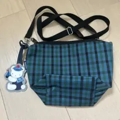 新品】familiar ファミリア ポシェット ショルダー 青チェック - メルカリ