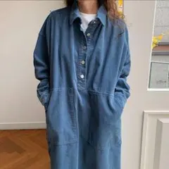 ワンピース ロング 体型カバー　楽ちん コーデュロイ ゆったり 普段着